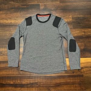 Lululemon Herringbone Sweater Long Sleeve Shoulder/Elbow Pads Vented